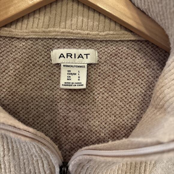 ARIAT Womens Large Southwestern Horse Batwing Sleeve Pullover Sweater Western L - Picture 3 of 9